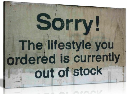 Banksy lifestyle quote canvas - banksy,