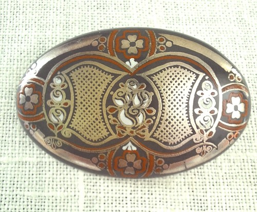 Vintage enamel celtic knot - enamel, &