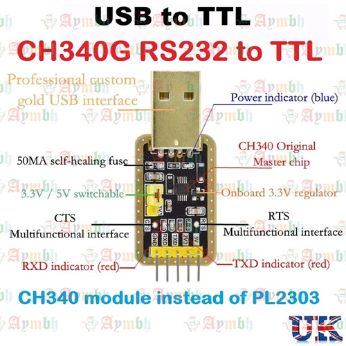 Usb rs232 ttl ch340g - usb,