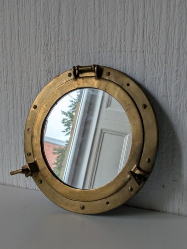 Vintage solid brass porthole - solid,