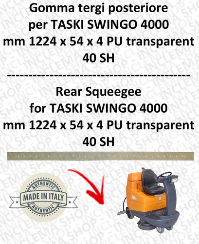 Squeegee rubber back for