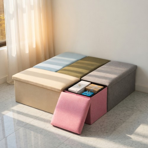 Foldable storage ottoman - storage,