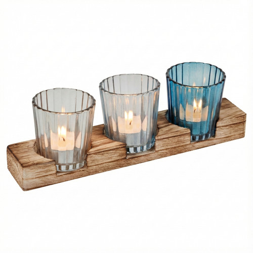 Glass tea light candle - glass,