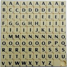New Scrabble Tiles Letters - Wooden/Ivory - Choice of Colour  - 100-1000 Tiles