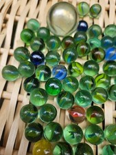 Vintage marbles glass many colors cat eyes