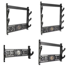 Sword Holder Stand Wall Mount Wooden Frame Rack Wakizashi Display Hanger