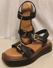 DUNE LONDON LOWDOWN SANDALS BLACK FLATFORM SIZE 7 EU 40 WORN ONCE RRP £95.00