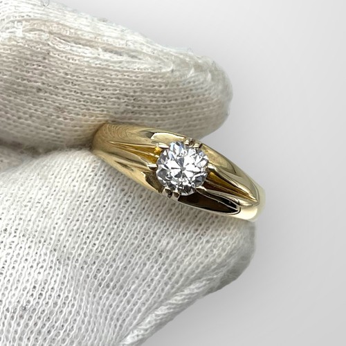 Gold ring diamond 9ct yellow - gold,