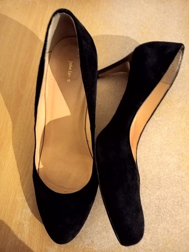 John lewis black navy leather - john,