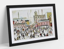 LS LOWRY, GOING TO WORK- FRAMED WALL ARTWORK PICTURE POSTER PRINT
