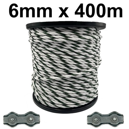 6mm electric fence white and - fence,