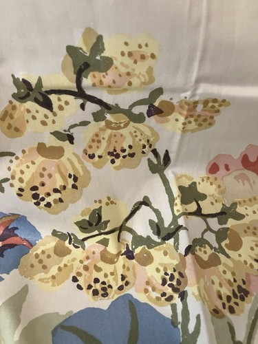 Vintage chintz fabric remnant - chintz,