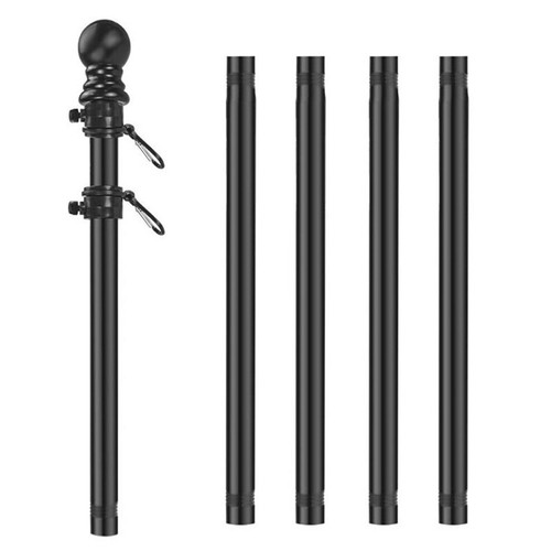 6ft wall mounted flag pole - 6ft, wall-mounted