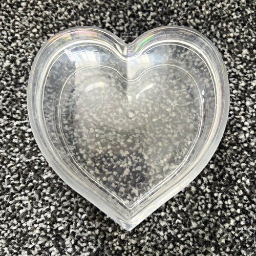 Clear heart shaped - heart-shaped, plastic