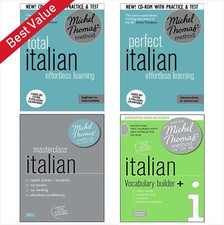 Michel Thomas Total Italian, Perfect ,Masterclass, & Vocab + *ALL 4 COURSES*