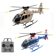 C123 6CH RC Helicopter EC135 Double Brushless Direct Drive Single Paddle Aileron