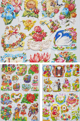 Vintage style floral paper - vintage,