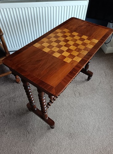 Antique console table chess - console, table,