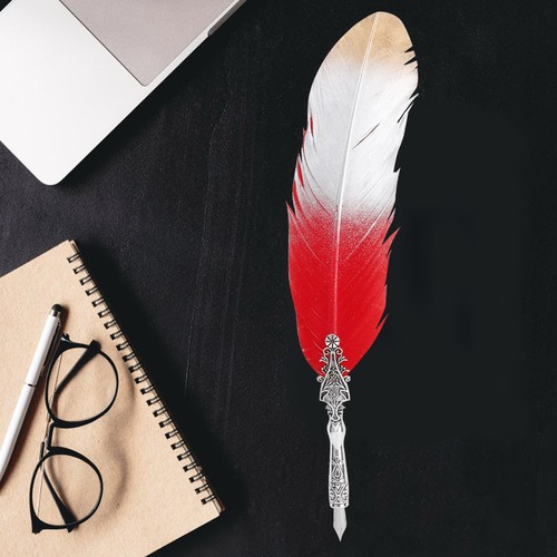 Vintage feather quill dip pen - quill,