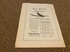 AC30 ADVERT 11X8 LOCKHEED CONSTELLATION WORLD LEADER IN AIRCRAFT