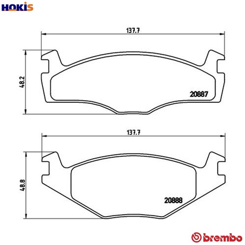 Brake pad set disc - brake, 85