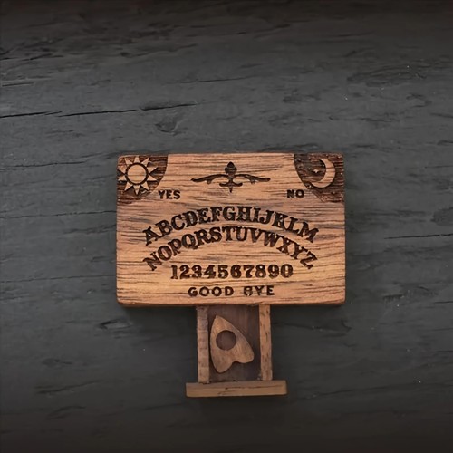 Mini wooden ouija - board, with