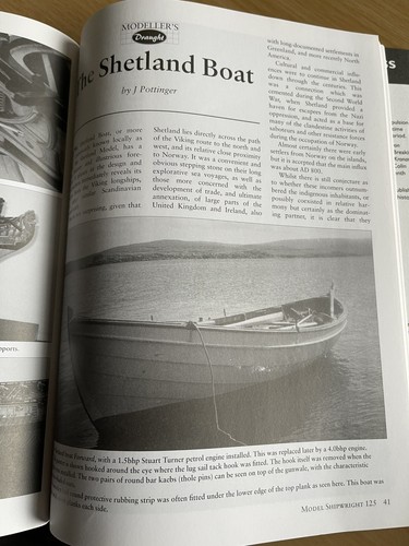The shetland boat model - the,
