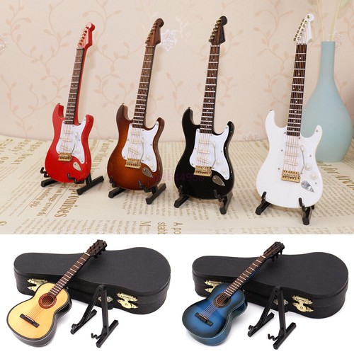Miniature guitar with stand - guitar,