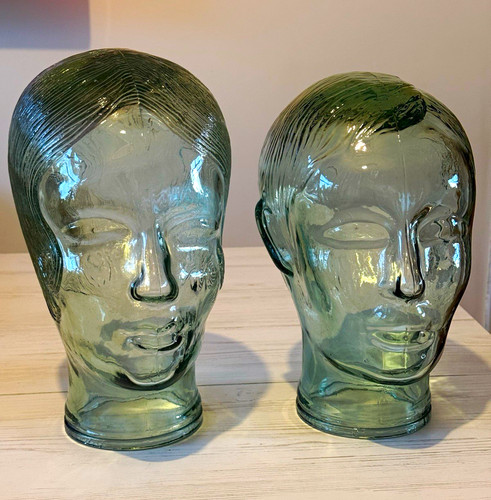 Vintage clear green glass - clear/green,