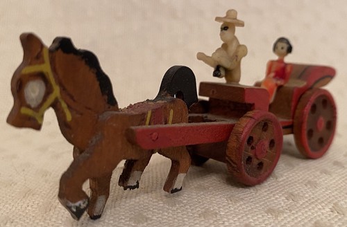 Vintage miniature horse drawn - vintage,