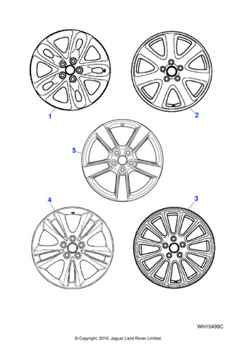Jaguar genuine c2s26121 alloy - c2s26121,