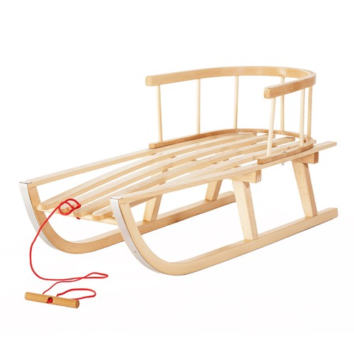 Wooden sledge greenblue - sledge,
