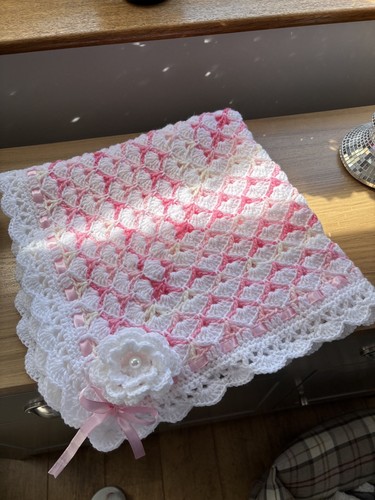 Hand crochet baby shawl - baby,