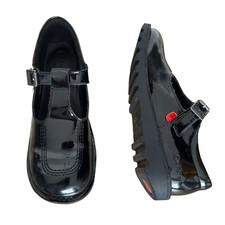 Kickers Oipaba Girl Black Shoes Size UK 6 EU 39 School Kick T-Bar Buckle 1-12533