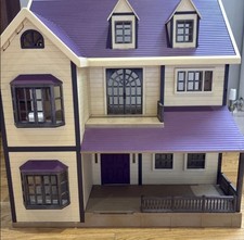 Sylvanian Families House on Hill Oakwood Manor Purple Roof Calico Critters RARE