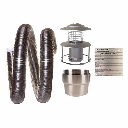 Flexible flue chimney liner - flexible, 5"