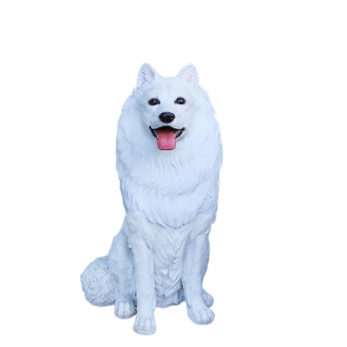 Resin samoyed dog - resin, figurine