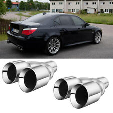 2.5" in 3.5'' out 9.5'' Length Exhaust Dual Pipe Tip Double Wall For E60 M5 540i