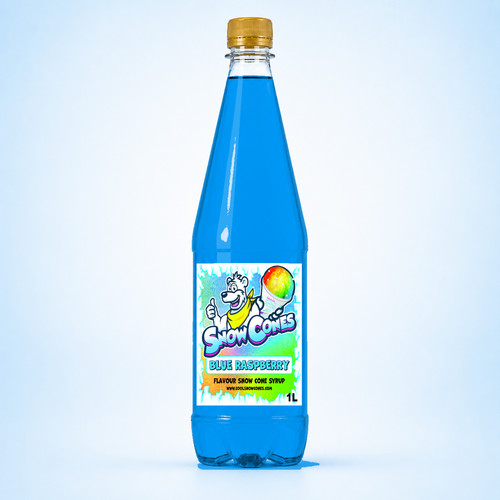 Snow cone syrup blue raspberry - cone,