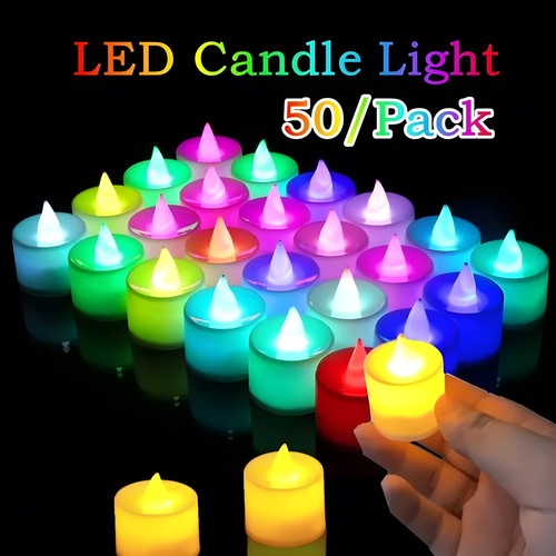 50pcs led tea lights candle - 12-50pcs,