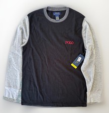 Polo Ralph Lauren Rare Soft & Light Thermal Waffle Shirt Men’s L Black/Gray POLO