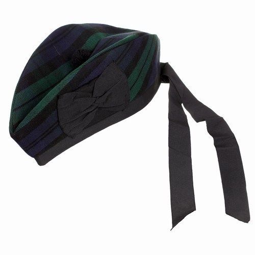 Black watch tartan 100 wool - black,