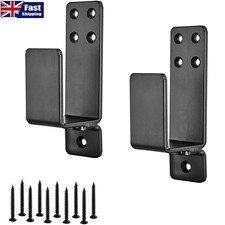 2 Pack Door Barricade Clamps U Brackets Bar Security Door Brackets Heavy Duty UK