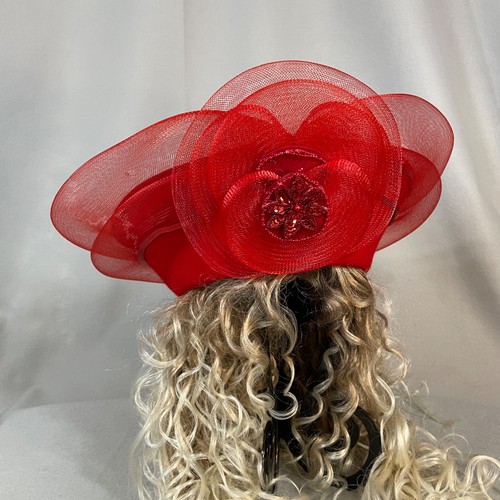 Vintage red wool church derby - red,