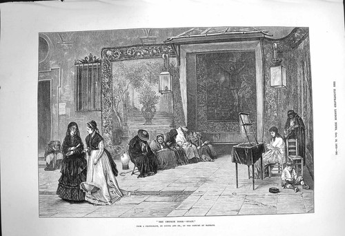 Original old antique print - original,