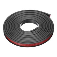 U-Shape Edge Banding, 9.8Ft x 12mm TPE Self-Adhesive Veneer Edging (Black)