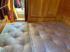 BESPOKE SPRUNG MATTRESSES for  NARROWBOAT  / BARGE  -  CROSS OVER BED