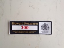 Howard Rotavator  Rotovator 300 early belt guard sticker