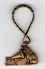 NIPPER / RCA VICTOR – NIPPER DOG KEY FOB AND SPLIT KEYRING / GREAT CONDITION