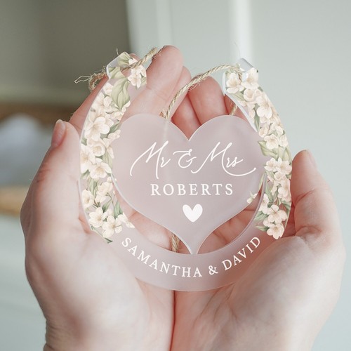Personalised horseshoe wedding - personalised,